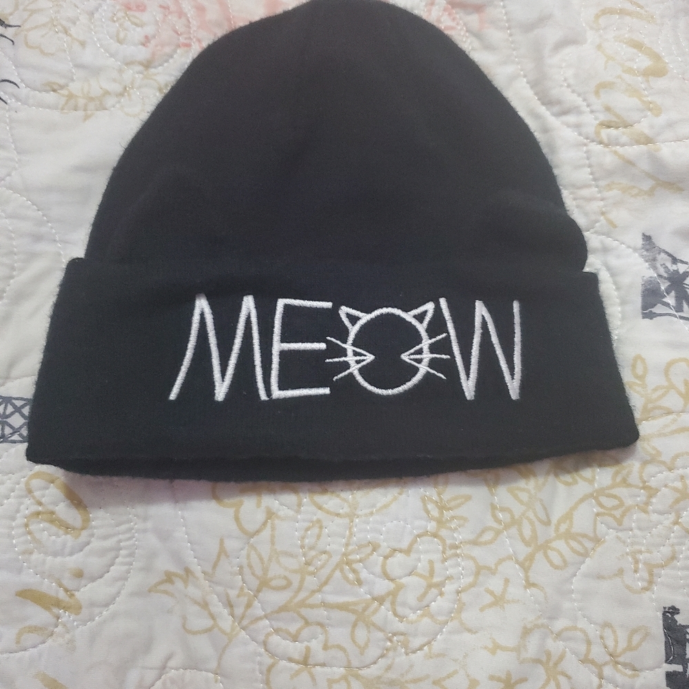 Black cat ear beanie